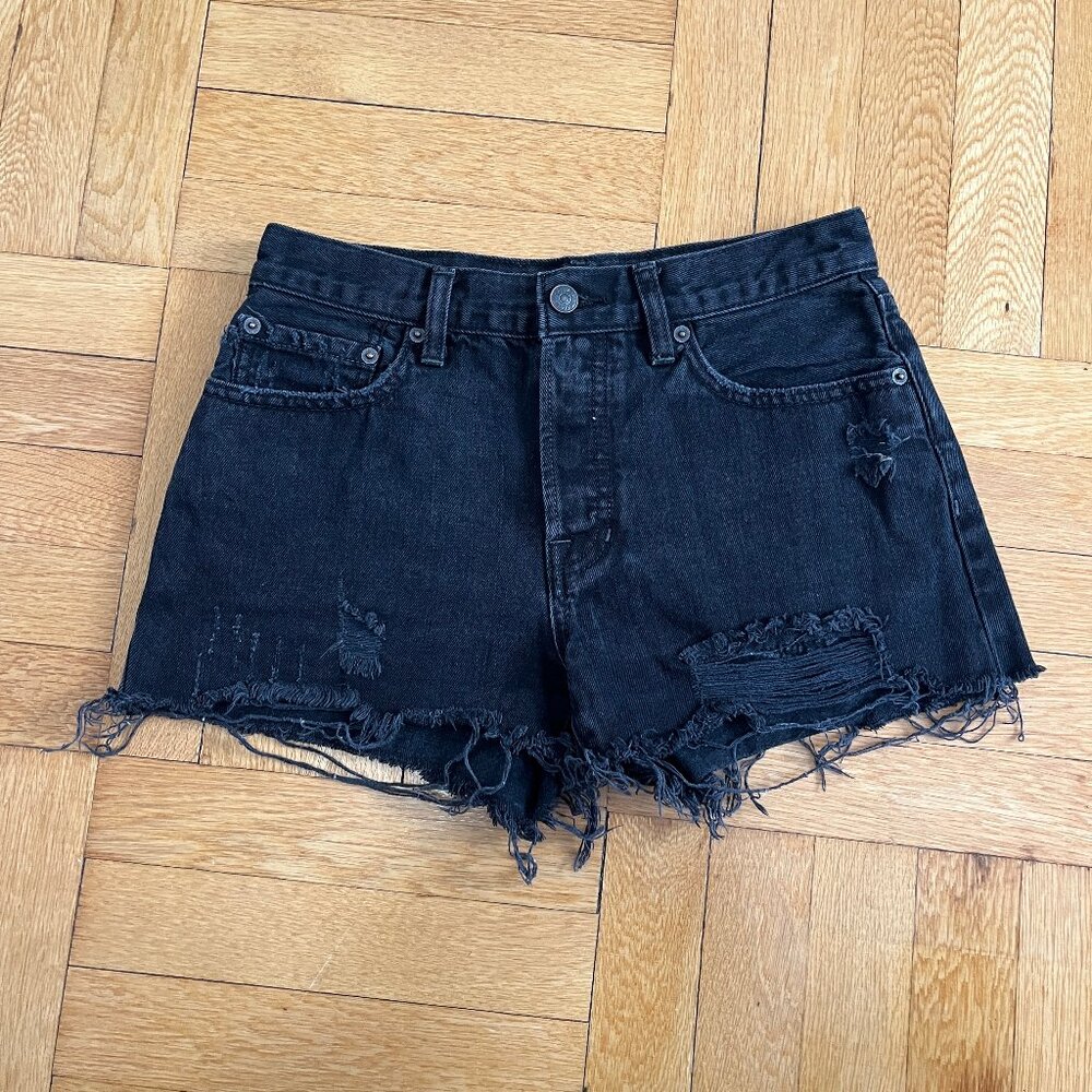 Black Denim Shorts